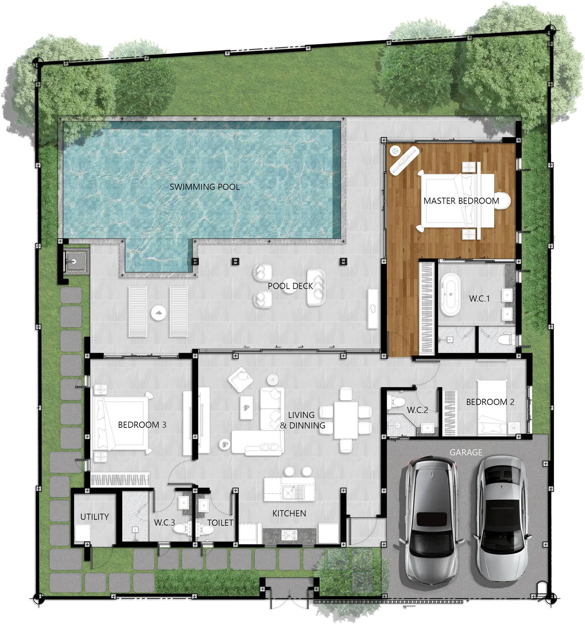 Rungtiva Private Pool Villas 4 Bedroom Pool Villa in Thalang for Sale, Thalang, Phuket