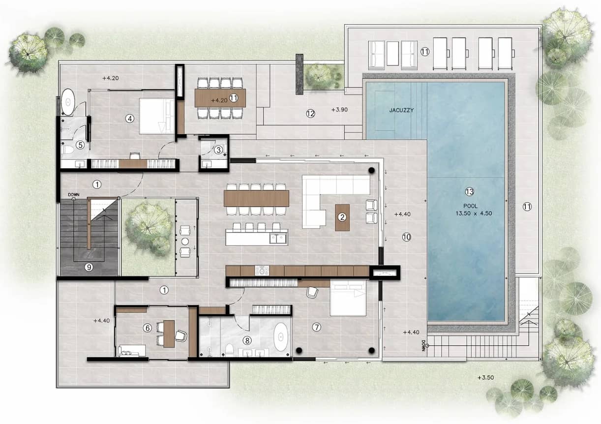 Porina Grand Hill 7 Bedroom Pool Villa in Pa Klok for Sale, Pa Klok, Phuket