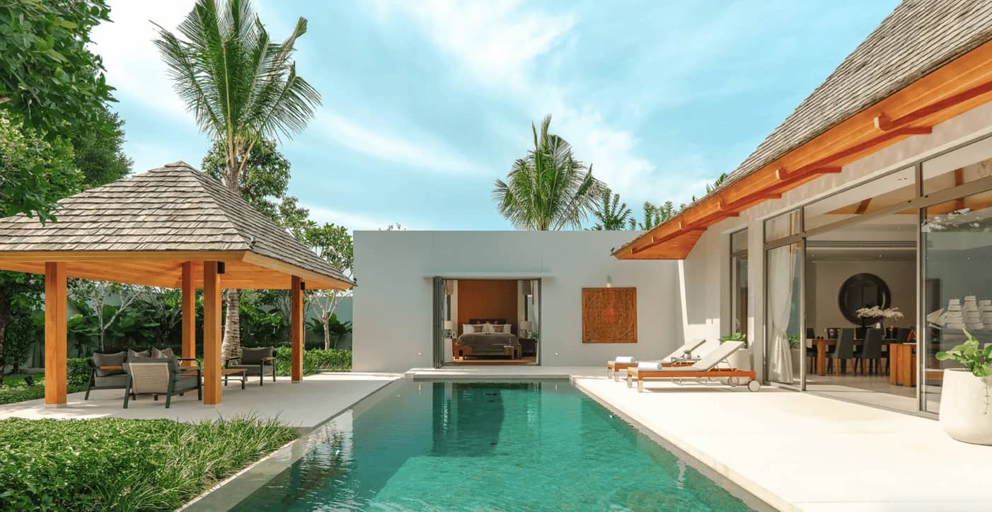 Modern 3 Bedroom Luxury Pool Villa in Pru Jampha Thalang Area at Anchan Emerald For Sale, Bang Tao, Phuket