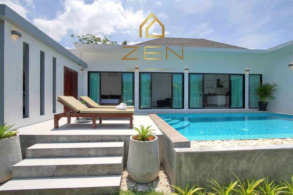 Modern New 3 Bedroom Private Pool Villa for Rent, Bang Tao, Phuket