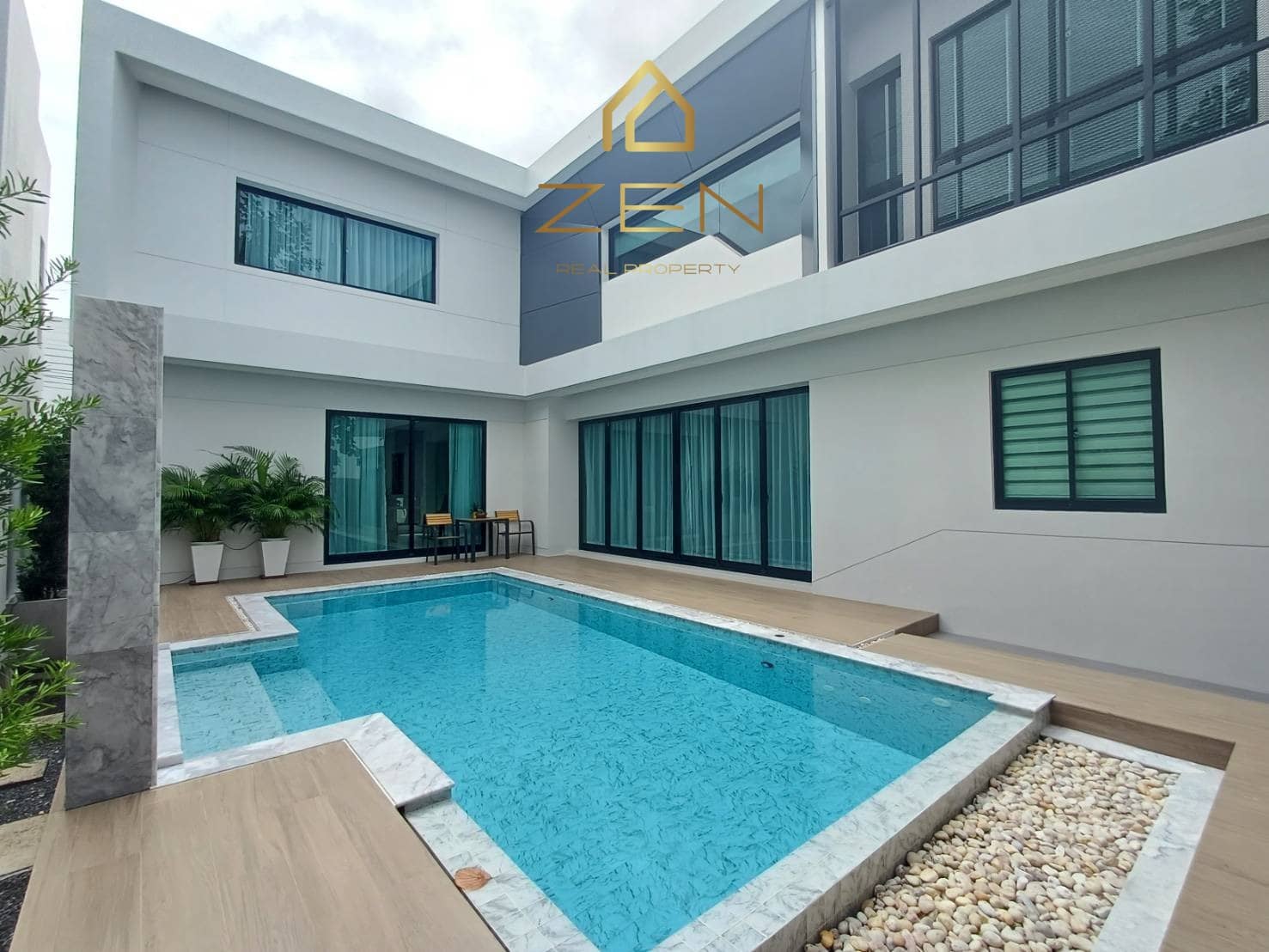 Modern Style Pool Villa in Koh Kaew for Rent 3 bedrooms + 1 office 4 bathrooms, Ko Kaeo, Phuket