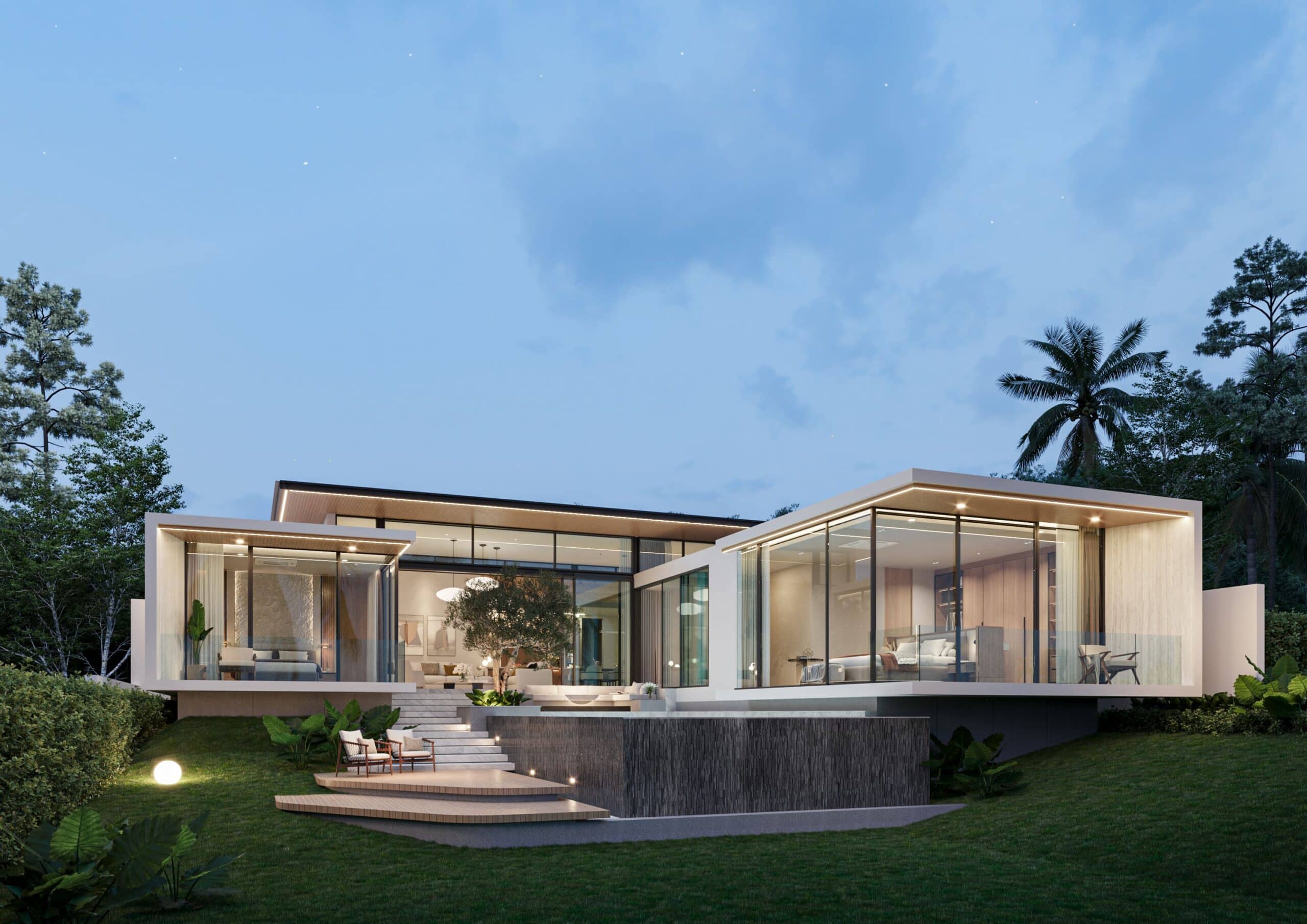 Modern 3–4 Bedroom Villa in Phuket for Sale – Amber Chamber Project, Bang Tao, Phuket