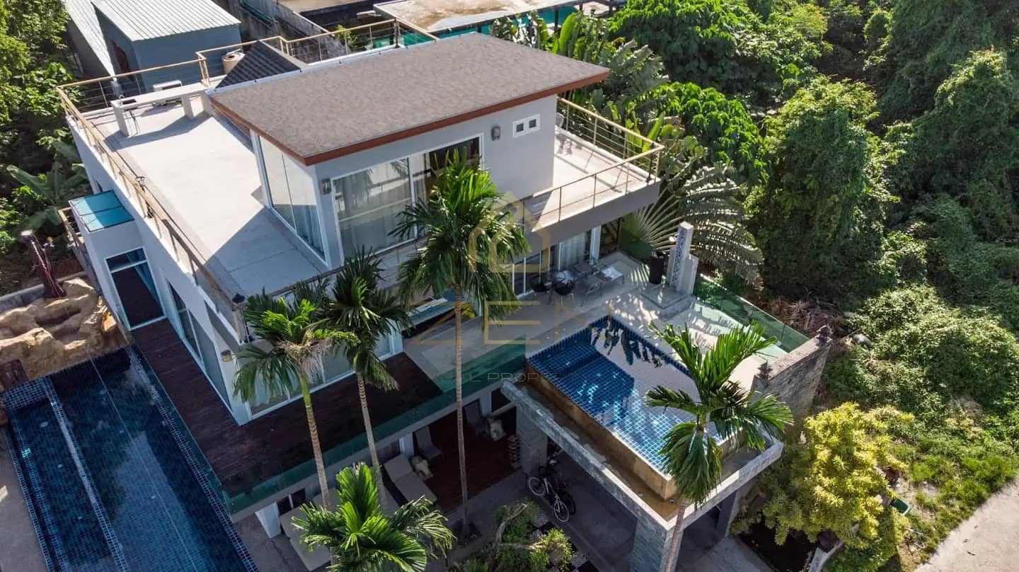 Modern 10-Bedroom Luxury Villa with Sea View in Phuket – Long-Term Rental, Rawai, Phuket