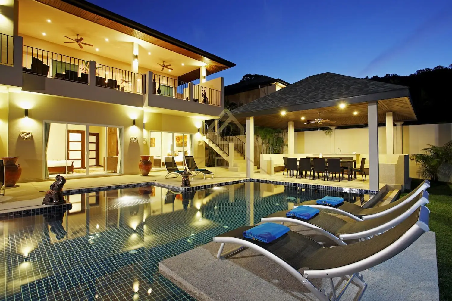 Modern 7-Bedroom Executive Pool Villa in Nai Harn – Long-Term Rental, Rawai, Phuket