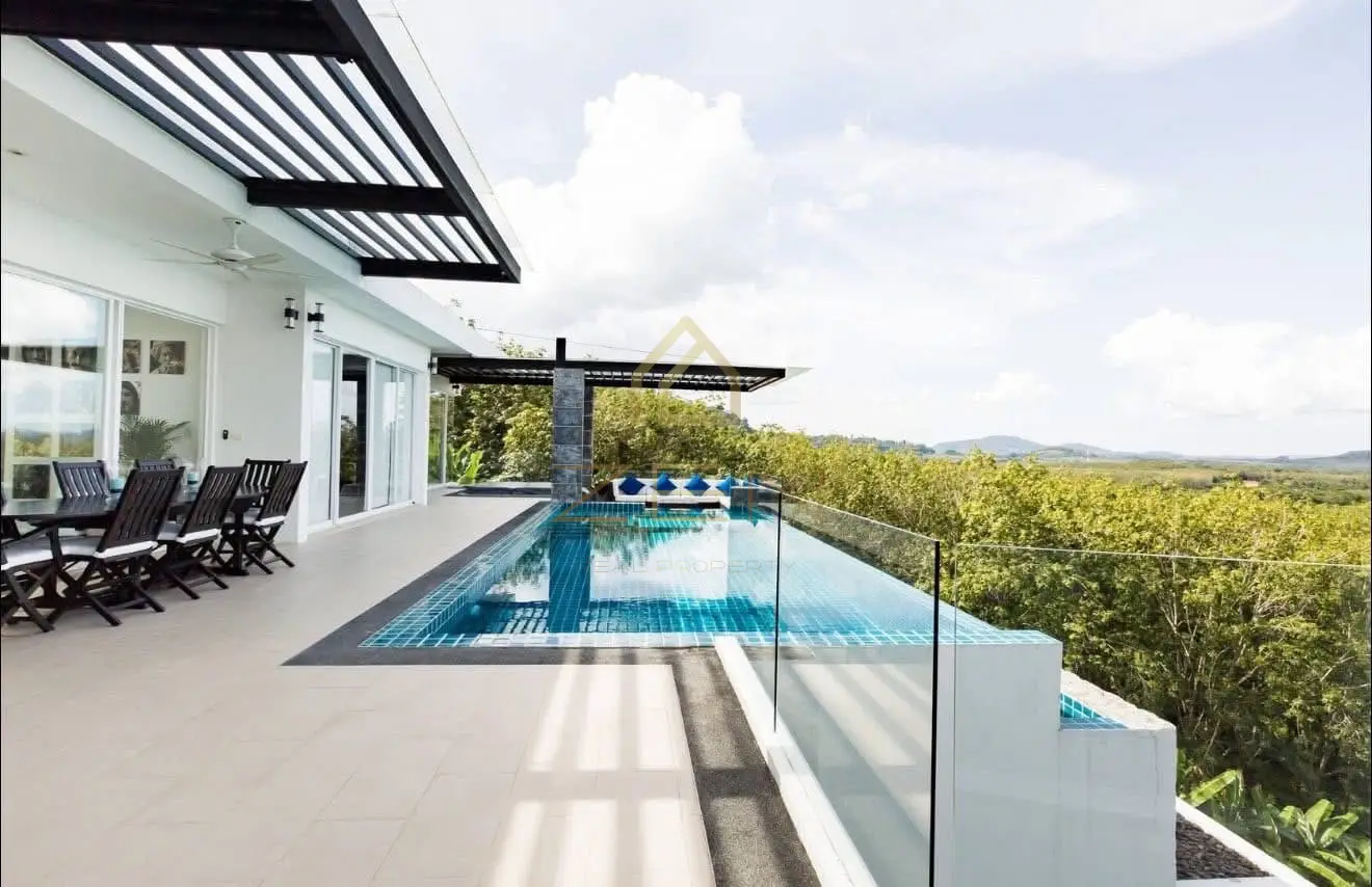 Modern 5-Bedroom Seaview Villa in Paklok – Long-Term Rental, Pa Klok, Phuket