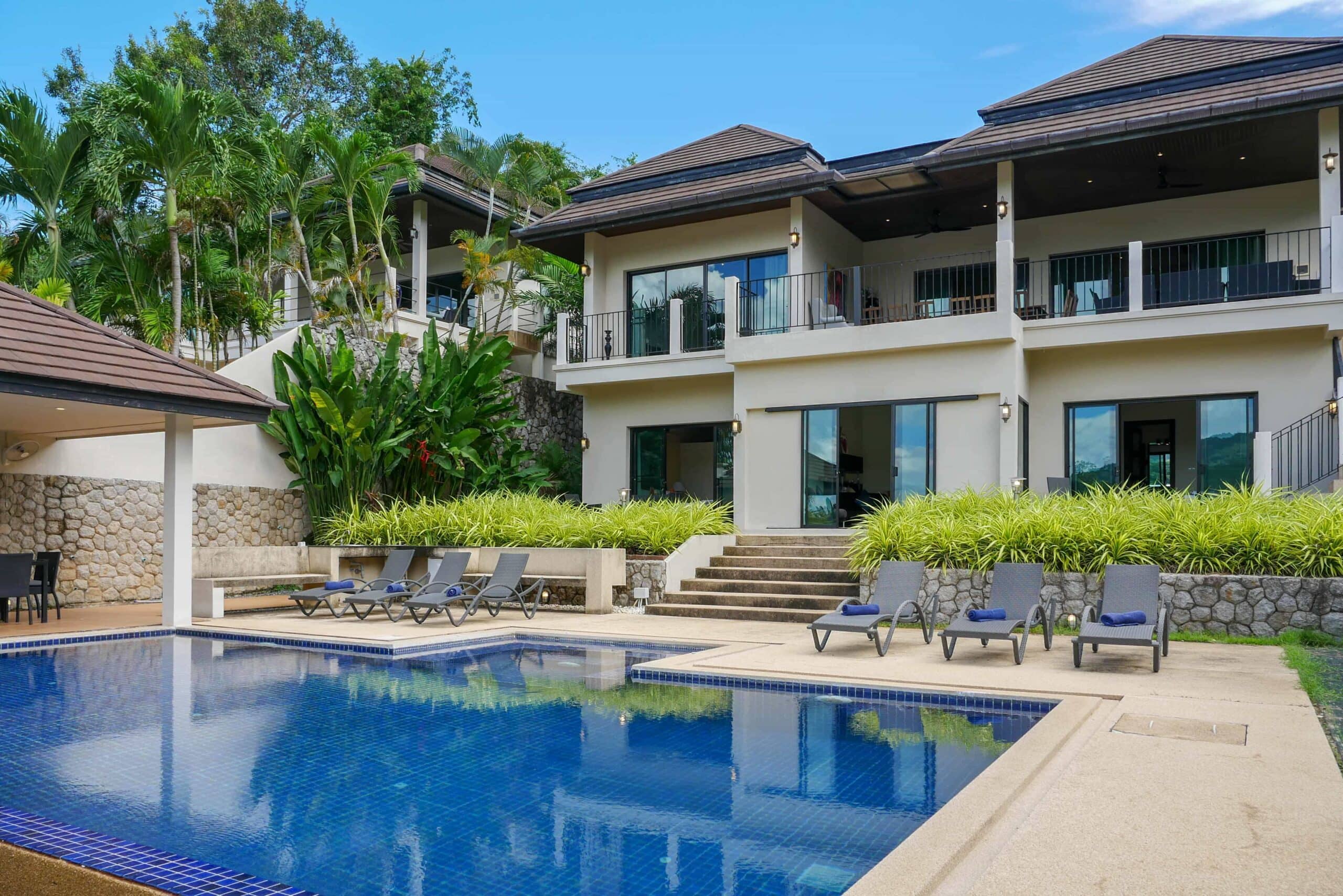 Modern 7-Bedroom Executive Pool Villa in Nai Harn — Long-Term Rental, Rawai, Phuket