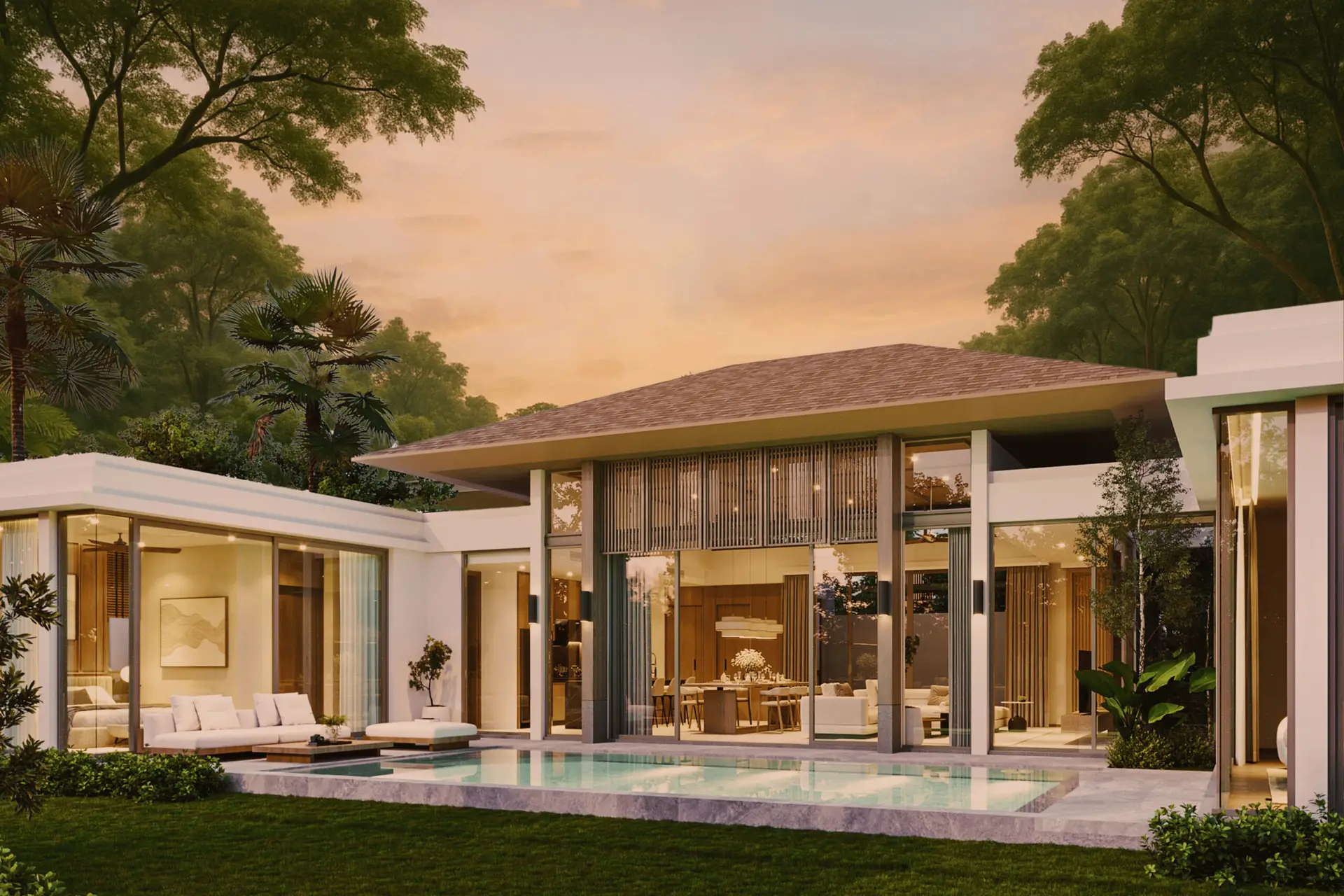 Modern 3–4 Bedroom Luxury Villas near UWC, Phuket — For Sale, Thalang, Phuket