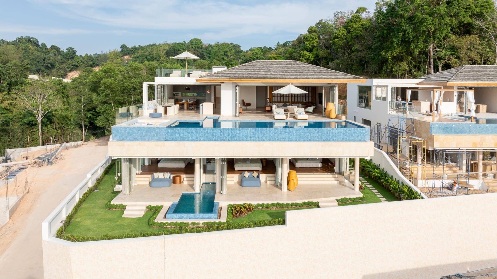 Modern 3–6 Bedroom Sea View Villas in Layan Beach for Sale, Bang Tao, Phuket