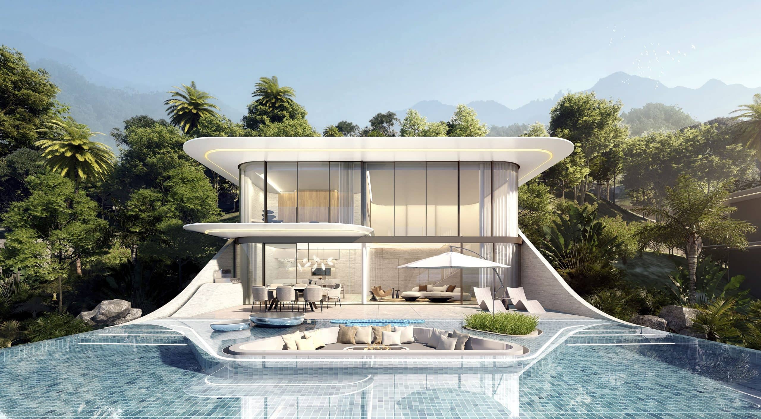 Modern 4–7 Bedroom AURORA Kata Top Sea View Villa – For Sale, Kata, Phuket